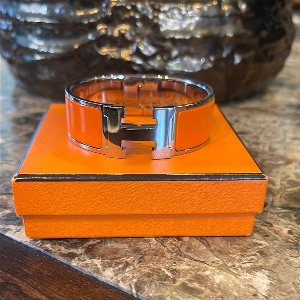 Orange and Silver Bracelet